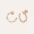 1.82 CT Diamond Rose Gold Earrings