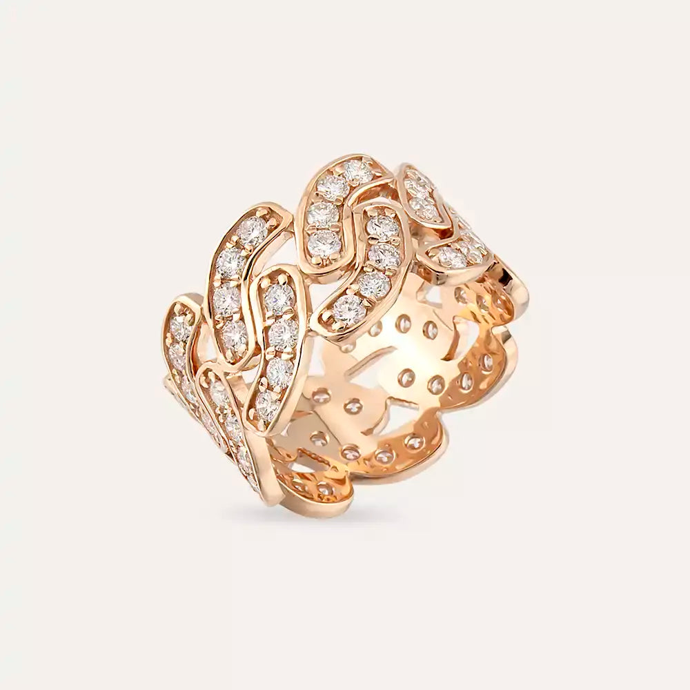 1.95 CT Pırlanta Taşlı Rose Altın Tamtur Yüzük