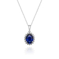 1,98 Karat Pırlantalı Safir Kolye