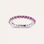 2.22 CT Multicolor Safir Taşlı Beyaz Altın Tamtur Yüzük