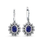 2,32 Karat Pırlantalı Safir Küpe