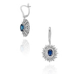 2,50 Karat Pırlantalı Safir Küpe