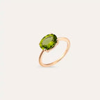 Verde 2.60 CT Peridot Taşlı Rose Altın Yüzük