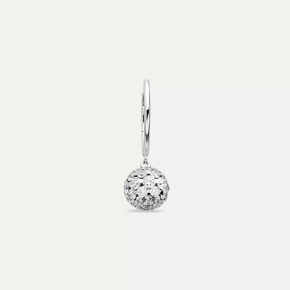 2.74 CT Diamond White Gold Ball Single Earring