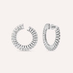 4.00 CT Baguette Diamond White Gold Earrings