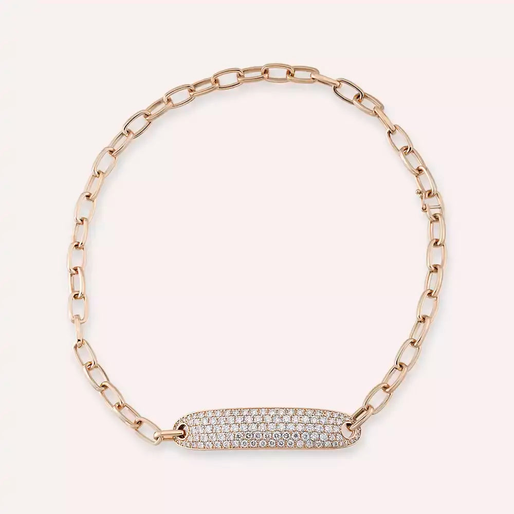 4.00 CT Diamond Rose Gold Bracelet/Choker