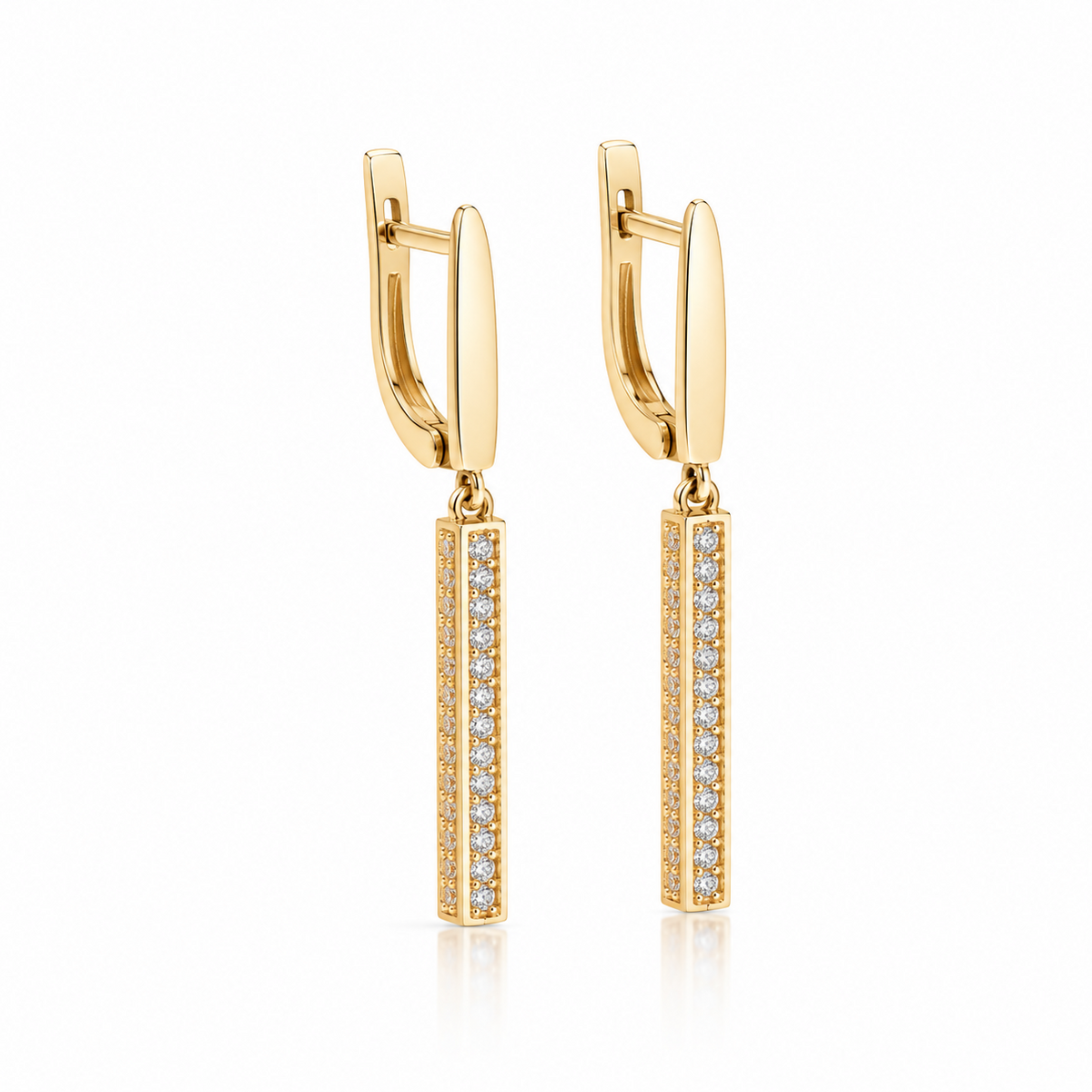 14K Gold Matchstick Earrings