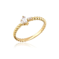 14K Gold Crispy Baguette Ring