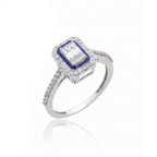 14K Gold Enamel Baguette Linaa Ring