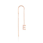 14K Gold Delgada Letter Single Earring