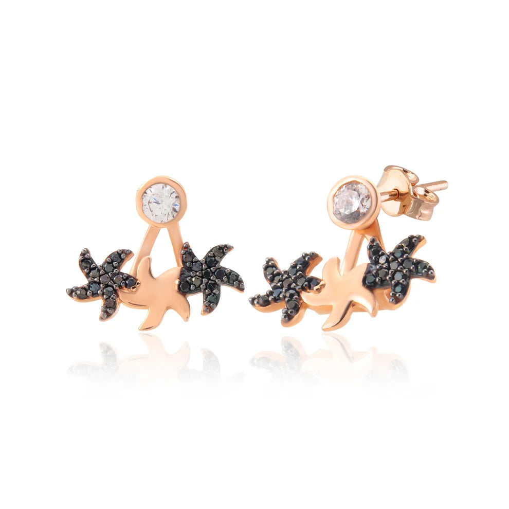 14K Gold Star Earrings
