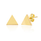 14K Gold Triangle Screw-back Earring
