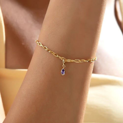 14K Gold Birthstone Charm