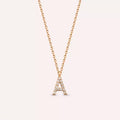 A Harf 0.08 CT Pırlanta Taşlı Rose Altın Kolye