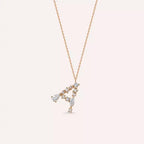 A Harf 0.53 CT Pırlanta Taşlı Rose Altın Kolye