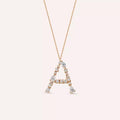 A Harf 0.94 CT Pırlanta Taşlı Rose Altın Kolye