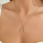 A Harf 0.94 CT Pırlanta Taşlı Rose Altın Kolye