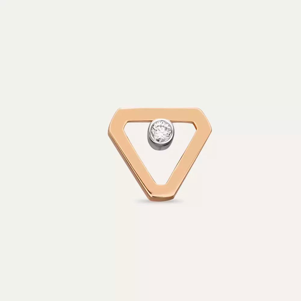 Ally Diamond Rose Gold Single Earring
