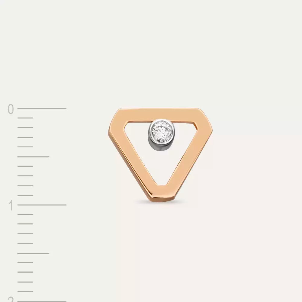 Ally Diamond Rose Gold Single Earring
