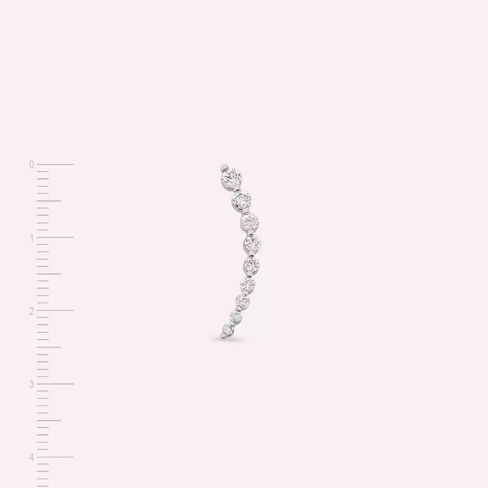 Alva Diamond White Gold Single Earring