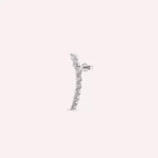 Alva Diamond White Gold Single Earring