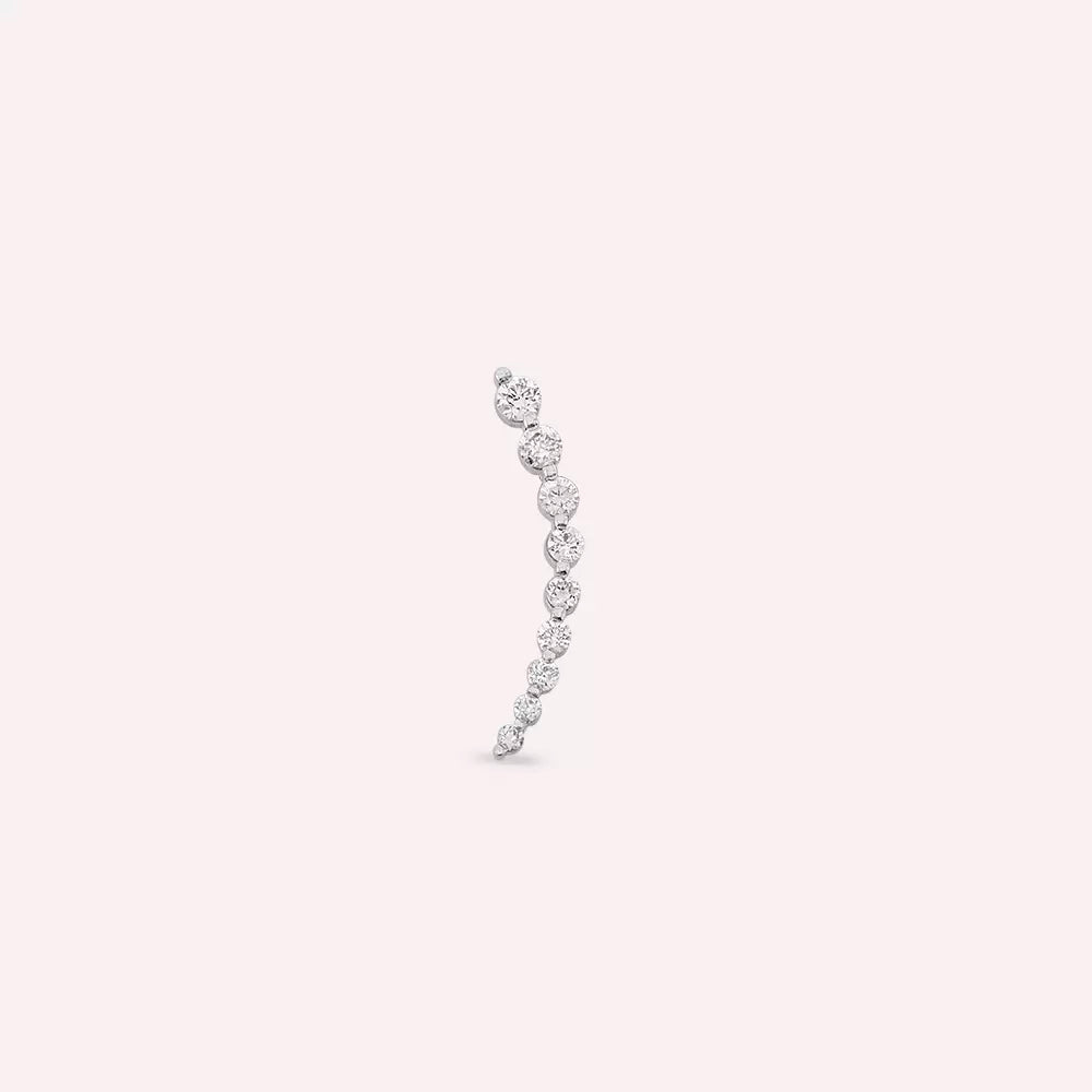 Alva Diamond White Gold Single Earring