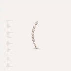Alva Diamond Rose Gold Single Earring