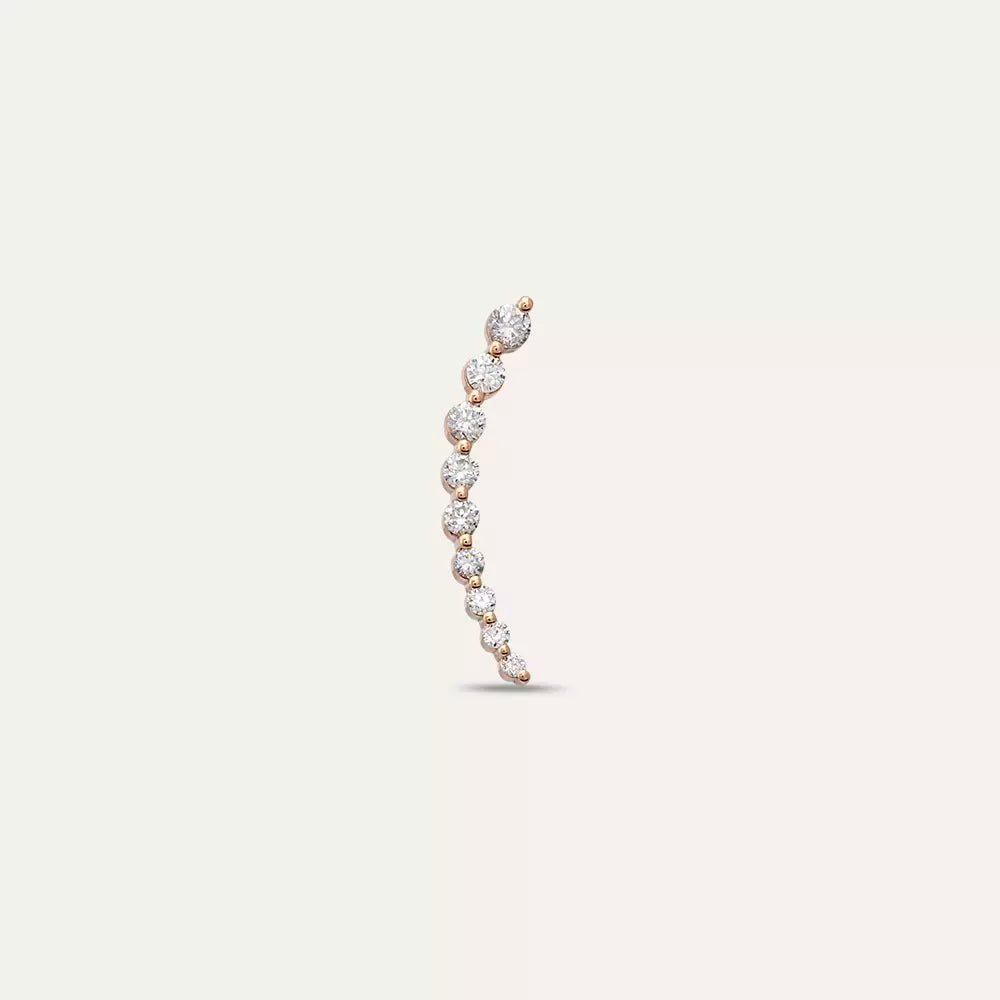 Alva Diamond Rose Gold Single Earring