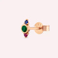 Andy Multi-Colored Stone Rose Gold Single Earring