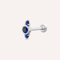 Andy Safir Taşlı Beyaz Altın Piercing