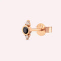 Andy Rose Gold Mini Single Earring with Black Diamond Stone