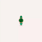 Andy Emerald Stone Rose Gold Mini Single Earring