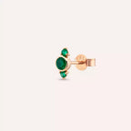 Andy Emerald Stone Rose Gold Mini Single Earring
