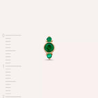 Andy Emerald Stone Rose Gold Mini Single Earring