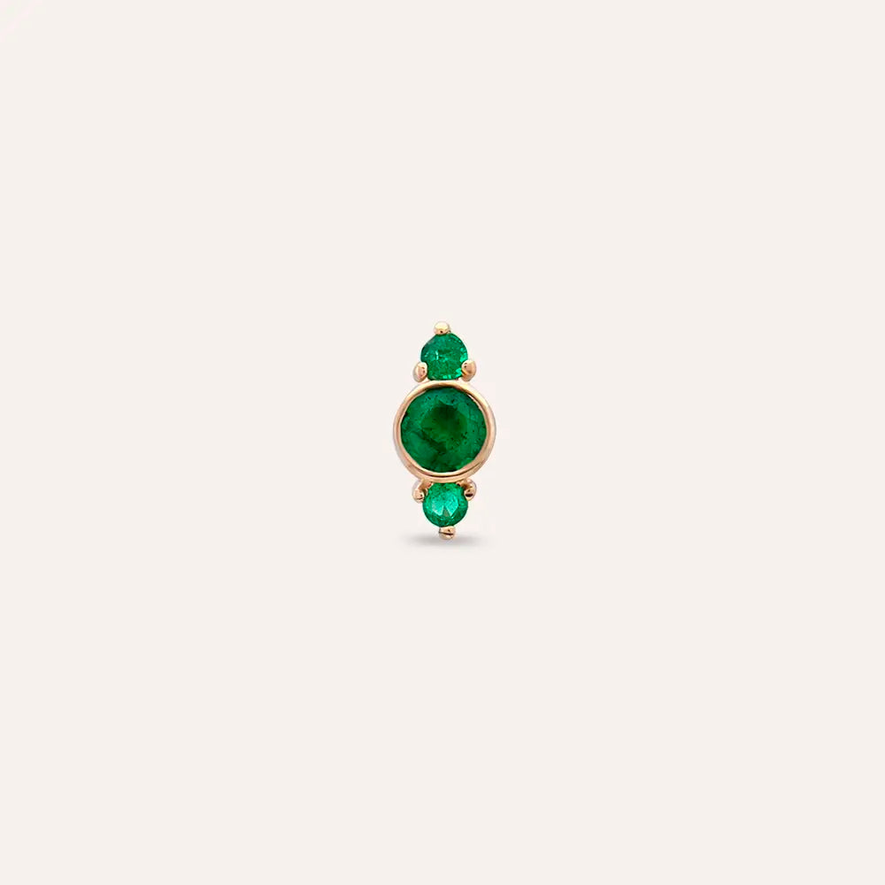Andy Emerald Stone Rose Gold Piercing