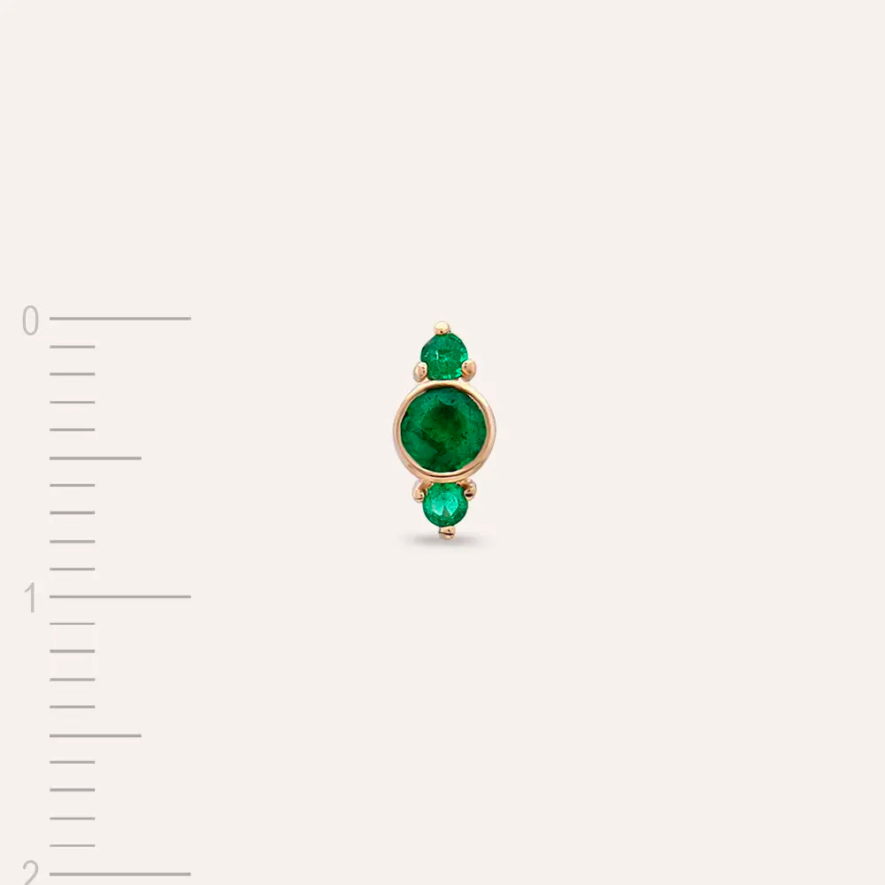 Andy Emerald Stone Rose Gold Piercing