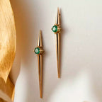 Filo Emerald Rose Gold Earrings
