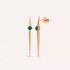 Filo Emerald Rose Gold Earrings