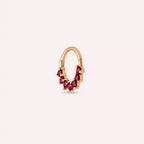 Arden Yakut Taşlı Rose Altın Halka Piercing