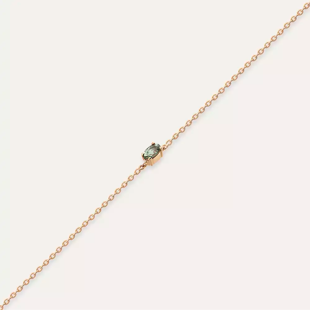 Aria Green Sapphire Rose Gold Bracelet