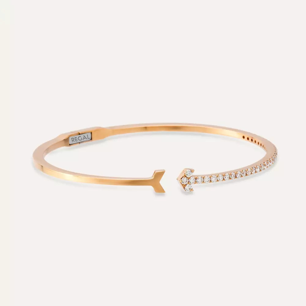 Arrow 1.20 CT Diamond Bangle Bracelet