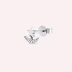 Aster Diamond White Gold Single Earring