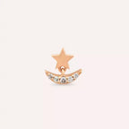 Aster Pırlanta Taşlı Rose Altın Piercing