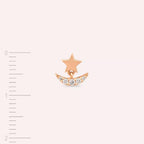 Aster Diamond Rose Gold Single Earring