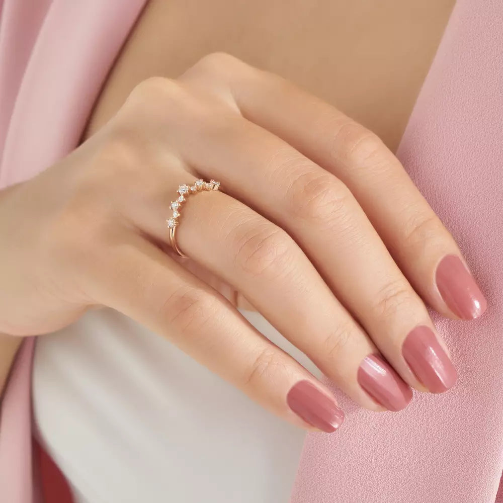 Aster Diamond Rose Gold Ring