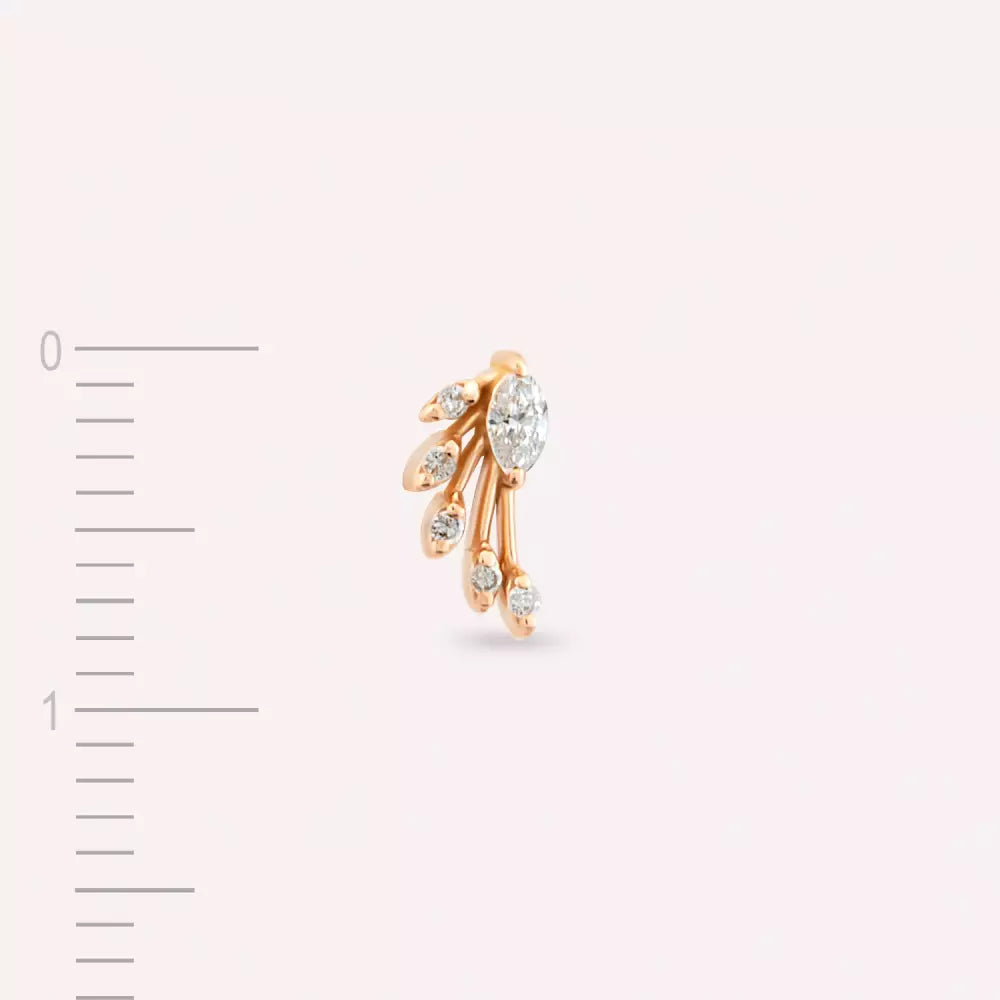 Swift Diamond Rose Gold Single Earring