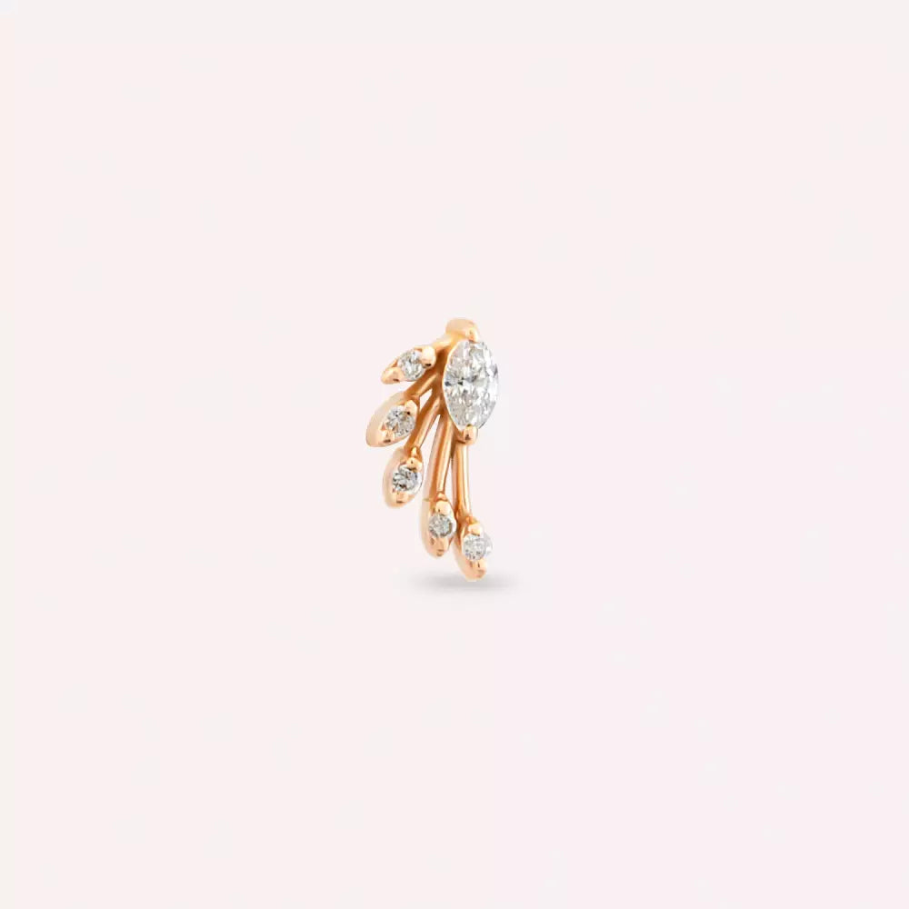 Swift Diamond Rose Gold Single Earring