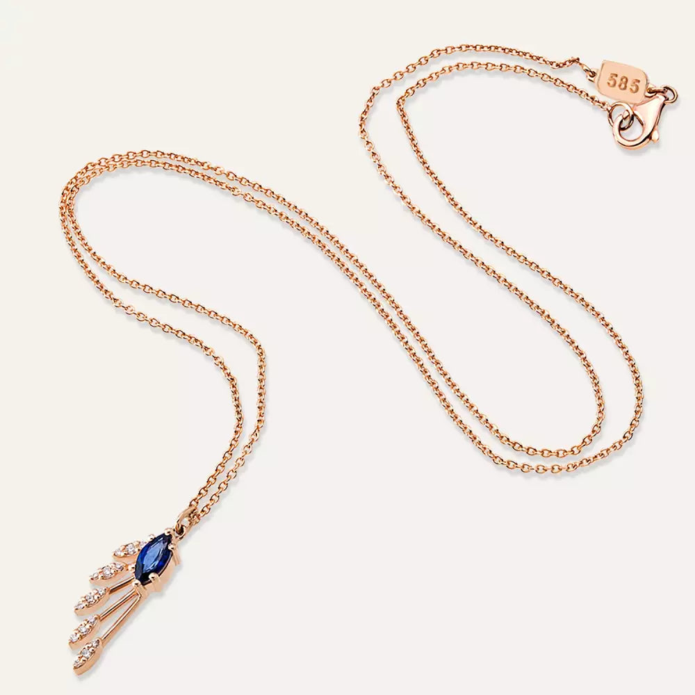 Swift Diamond and Sapphire Necklace