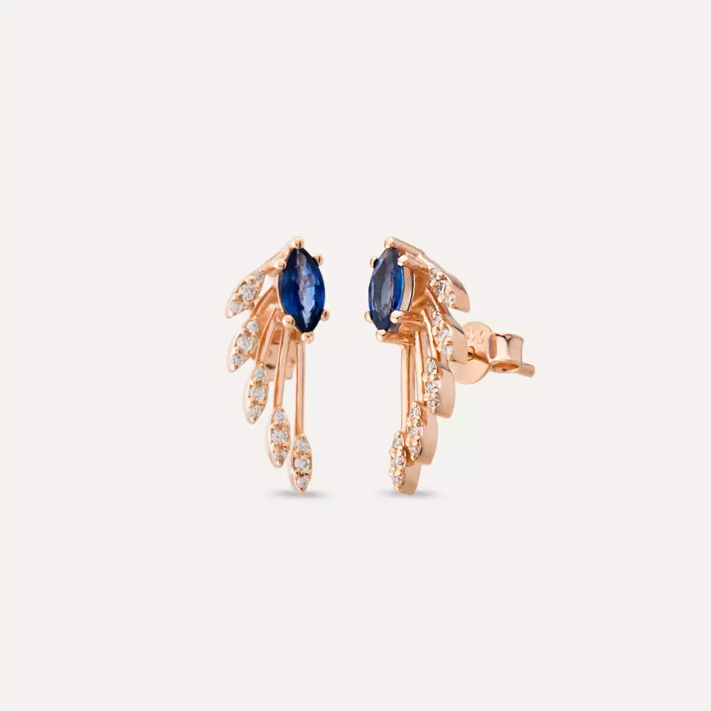 Swift Diamond and Sapphire Earrings