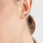 Swift Diamond and Sapphire Earrings